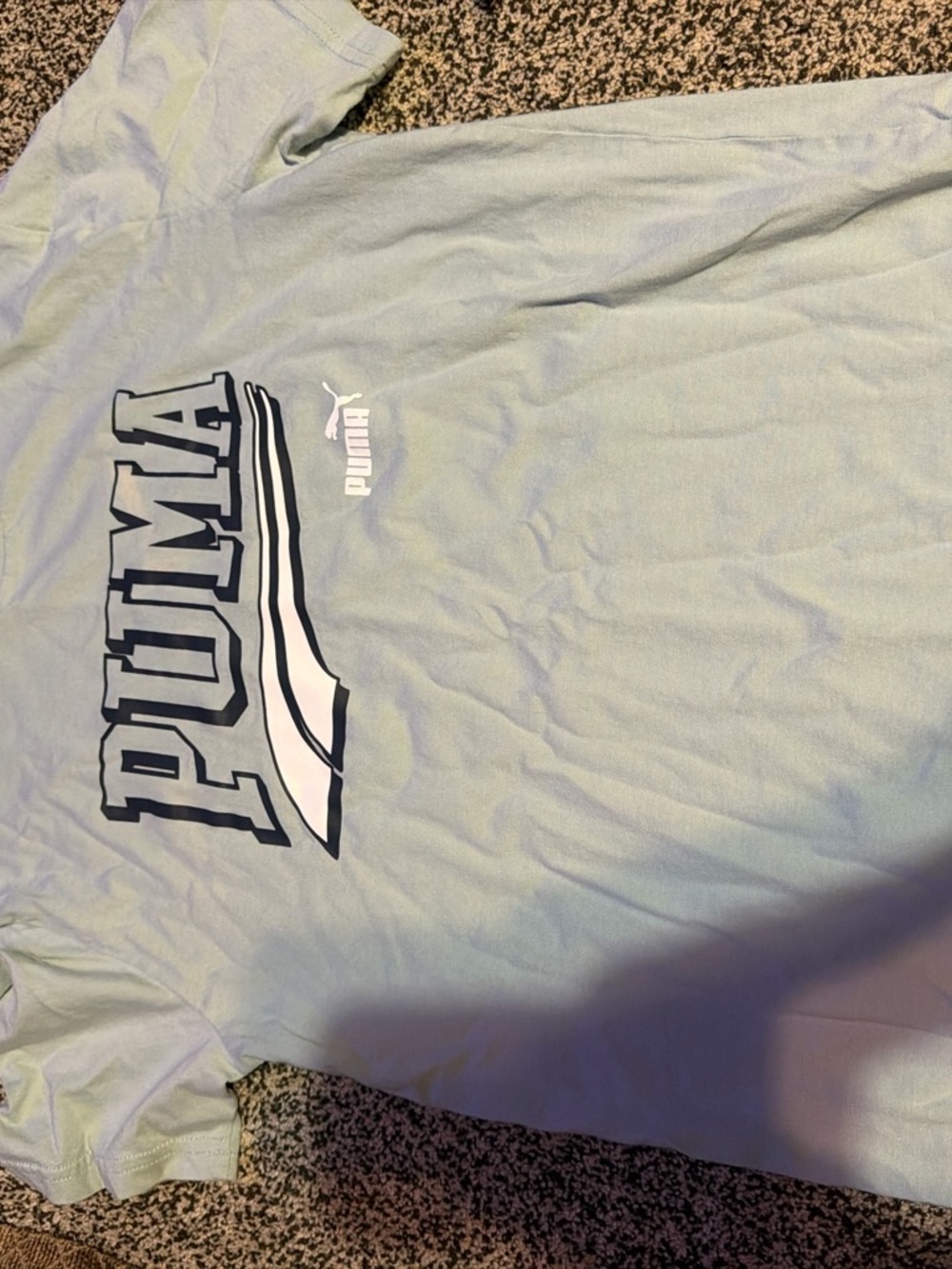 Puma Mint Green Logo Short Sleeve Tee